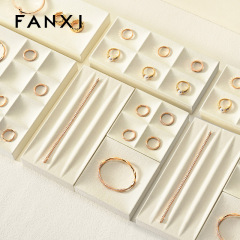 FANXI custom Belge Microfiber jewellery tray display