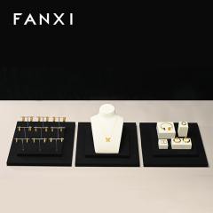 FANXI High end White Microfiber Jewelry Combination Set