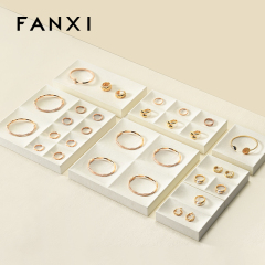 FANXI custom Belge Microfiber jewellery tray display