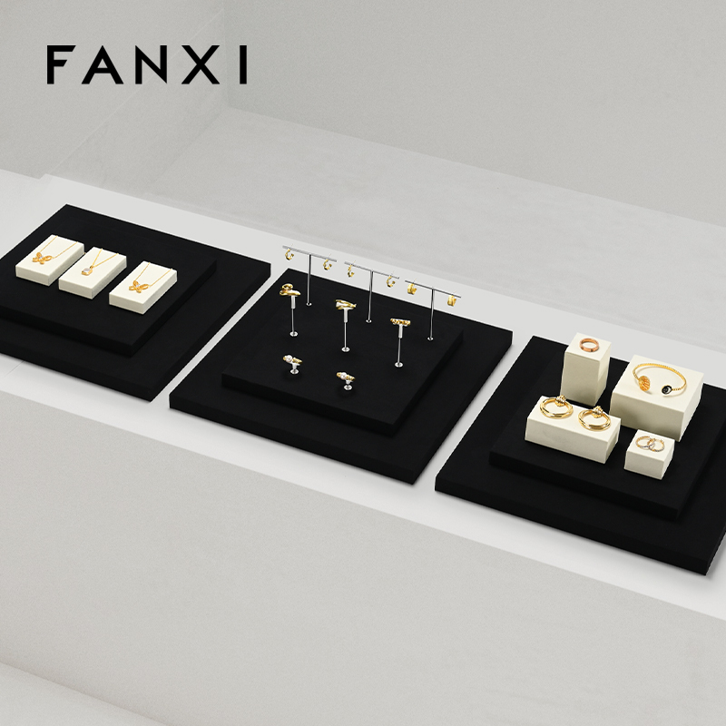 FANXI High end White Microfiber Jewelry Combination Set