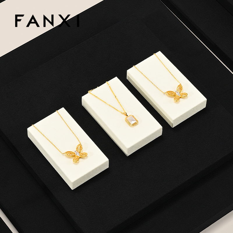 FANXI High end White Microfiber Jewelry Combination Set