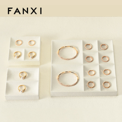 FANXI custom Belge Microfiber jewellery tray display