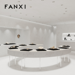 FANXI High end White Microfiber Jewelry Combination Set
