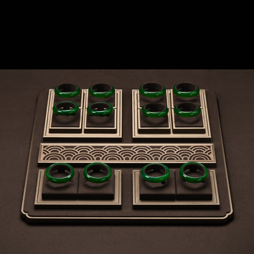 FANXI New arrival brown pu leather jewelry display