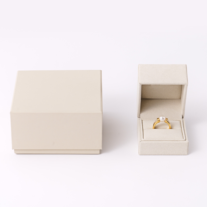FANXI Custom beige microfiber ring box