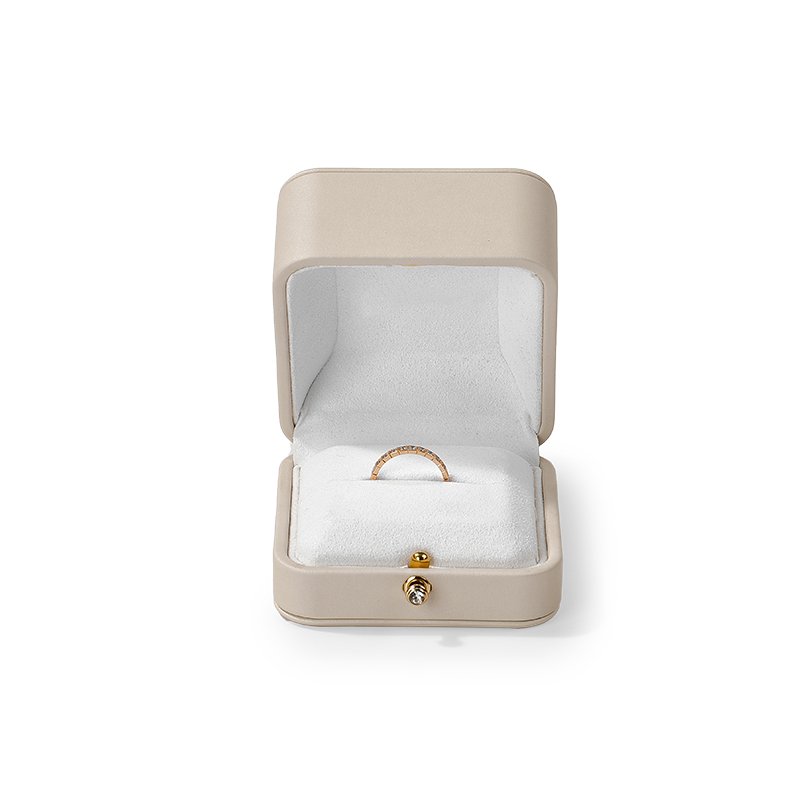 FANXI Custom beige leather magnetic paper box