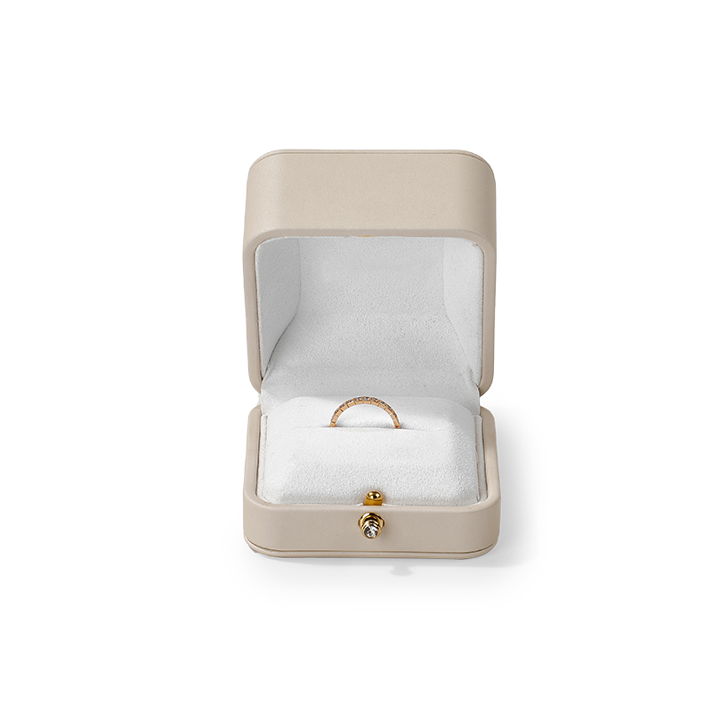 FANXI Custom beige leather magnetic paper box