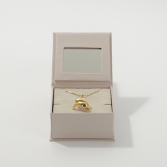 FANXI Custom naked color paper and velvet jewelry box