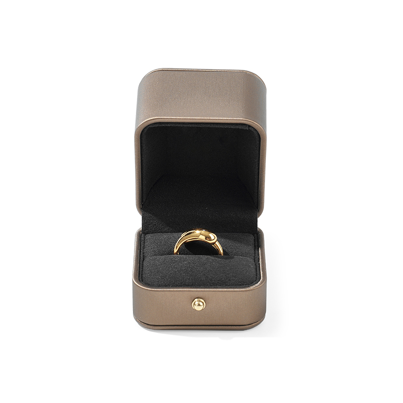 FANXI Custom brown pu leather ring box