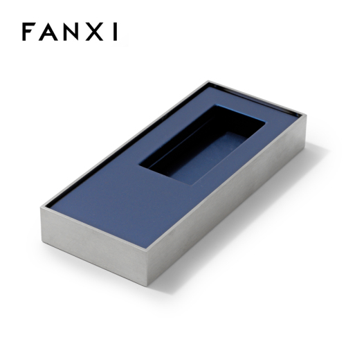 FANXI Custom blue leather with silver belt display seat