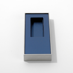 FANXI Custom blue leather with silver belt display seat