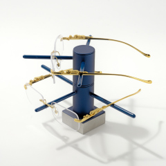 FANXI Custom blue leather with silver frames