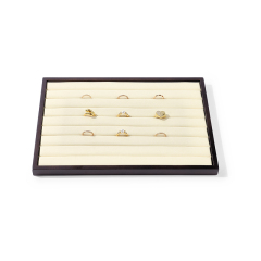FANXI Custom beige wood microfiber ring plate