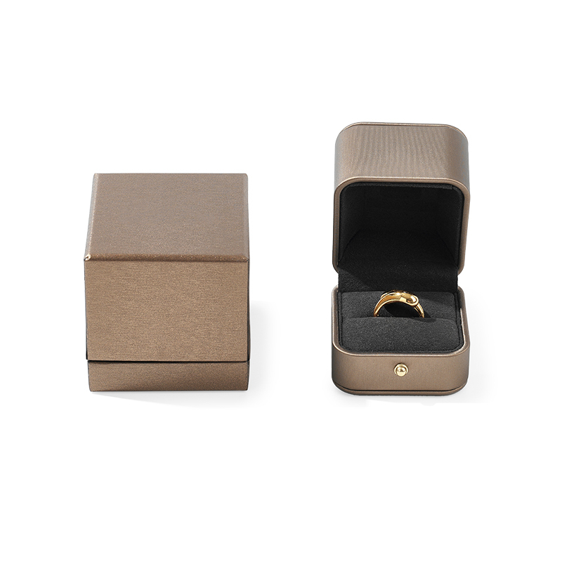 FANXI Custom brown pu leather ring box