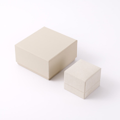 FANXI Custom beige microfiber ring box