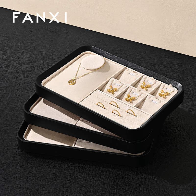 FANXI high quality leather jewelry specific velvet
