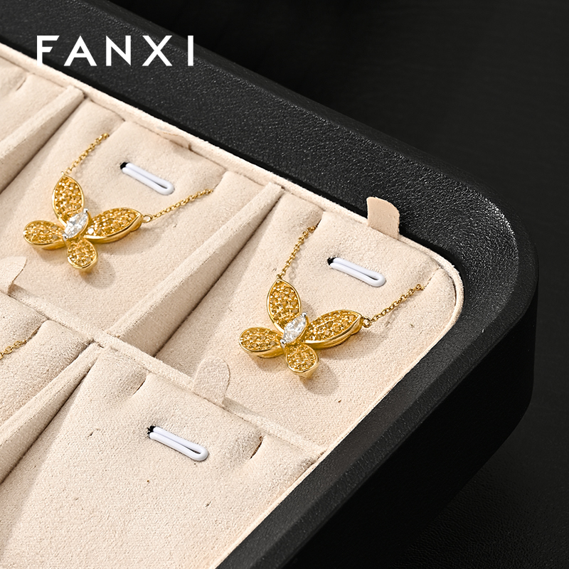 FANXI high quality leather jewelry specific velvet