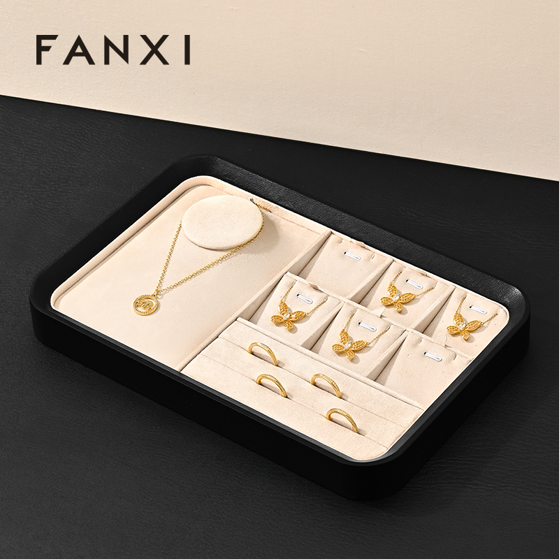 FANXI high quality leather jewelry specific velvet