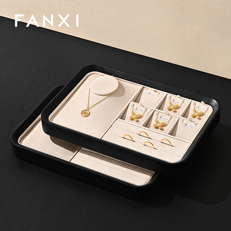 FANXI high quality leather jewelry specific velvet
