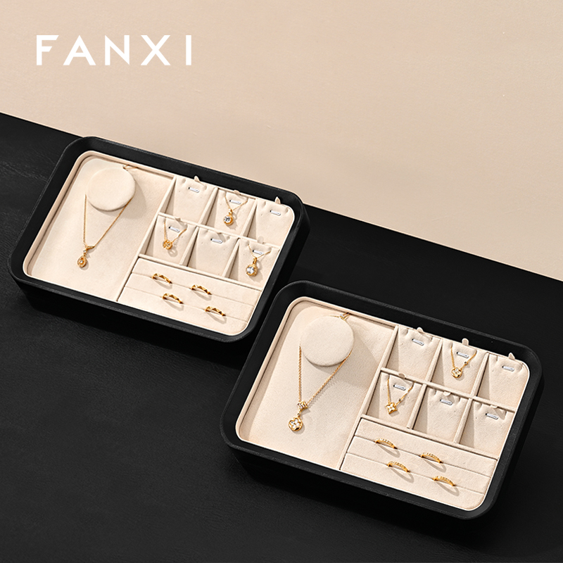 FANXI high quality leather jewelry specific velvet