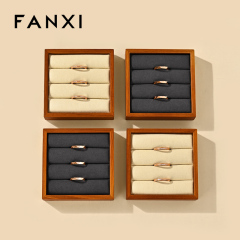 FANXI New arrival Beige Wooden Jewelry display tray