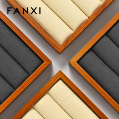 FANXI New arrival Beige Wooden Jewelry display tray
