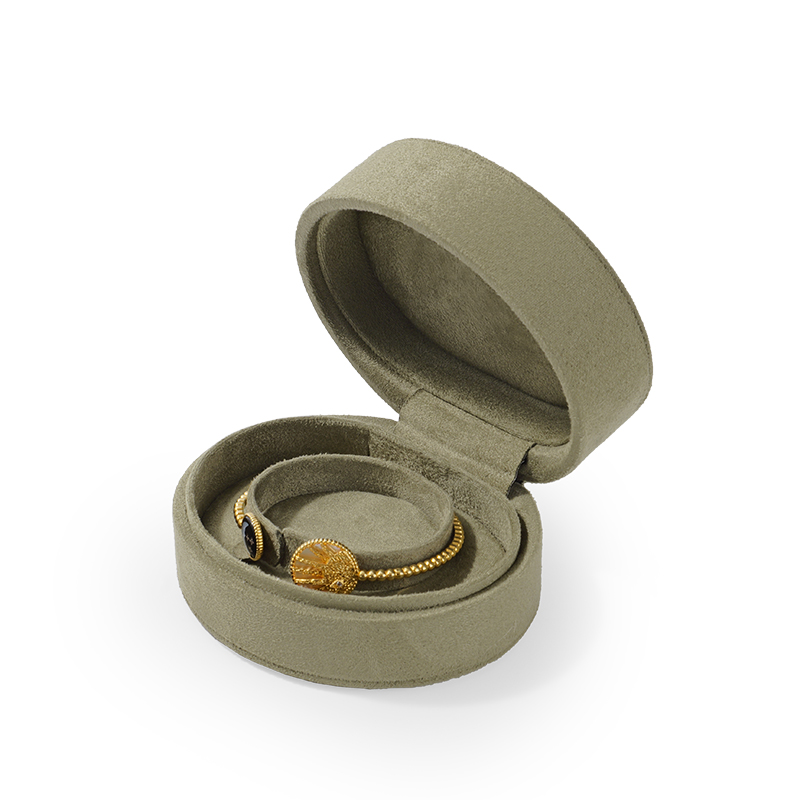 FANXI Custom bean green suede jewelry box