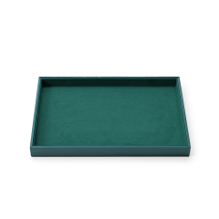 FANXI Custom peacock green leather jewelry plate
