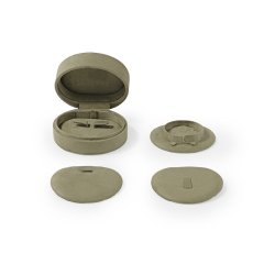 FANXI Custom bean green suede jewelry box