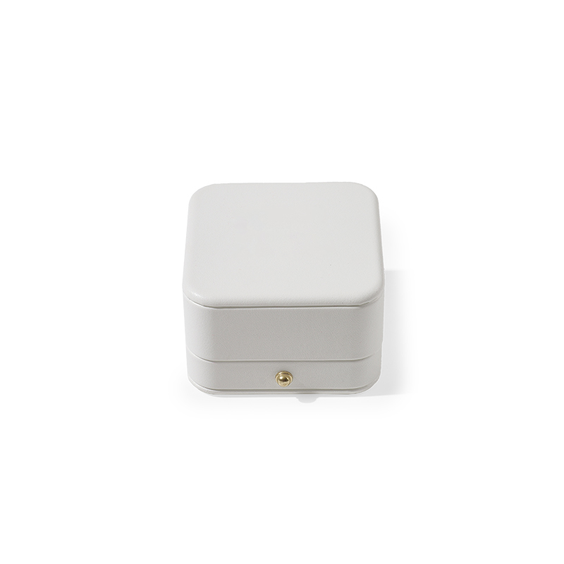 FANXI Custom white leather velvet ring box