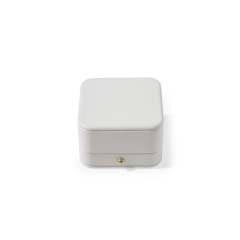 FANXI Custom white leather velvet ring box