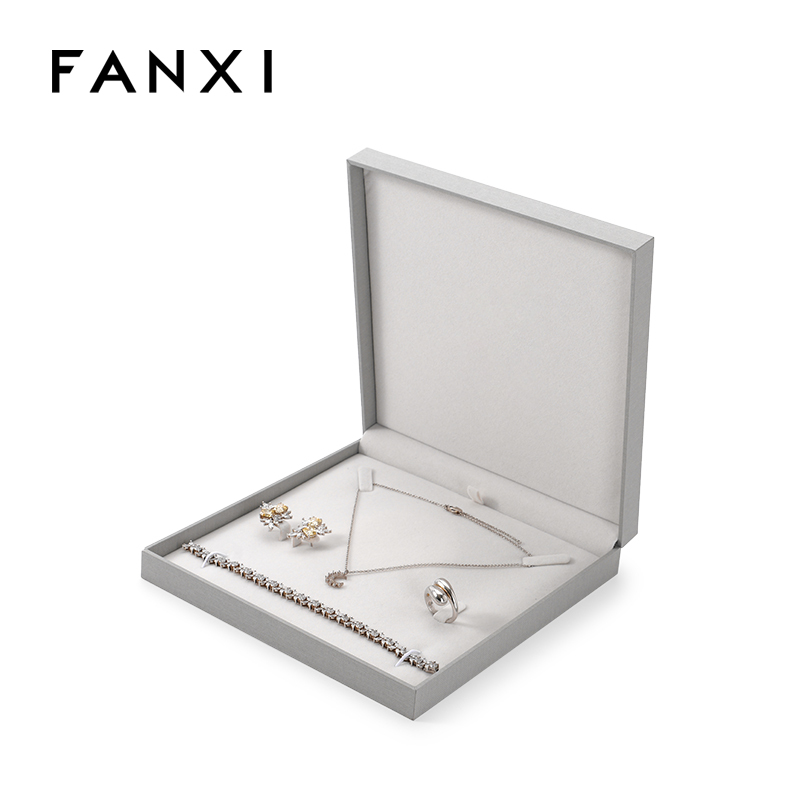 FANXI Custom grey paper velvet large box set