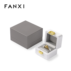 FANXI Custom white piano paint ring box