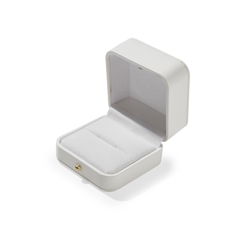 FANXI Custom white leather velvet ring box