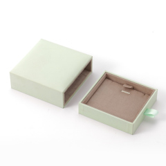 FANXI Custom light green suede jewelry box