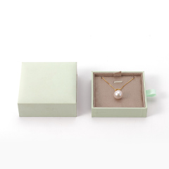 FANXI Custom light green suede jewelry box