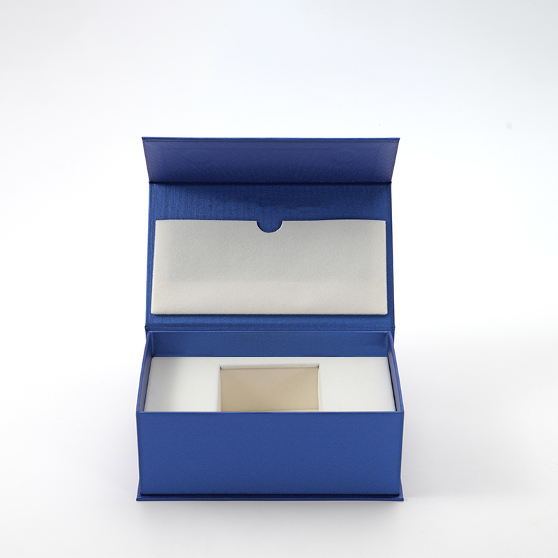 FANXI Custom blue paper microfiber magnetic box