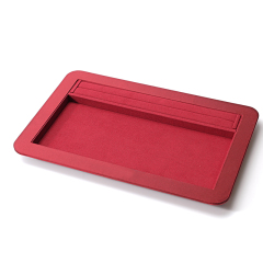 FANXI Custom red leather microfiber jewelry plate