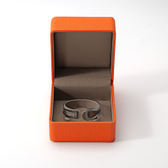FANXI Custom orange Leather Jewelry box