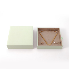 FANXI Custom light green suede jewelry box