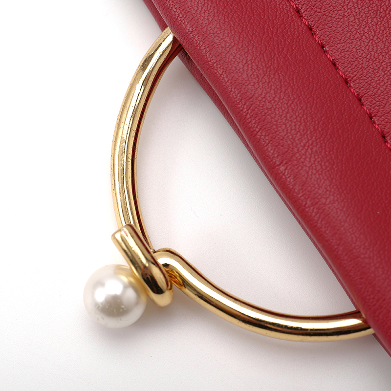 FANXI Custom red pu leather jewelry bag