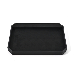 FANXI Custom black leather jewelry plate