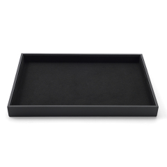 FANXI Custom black leather microfiber jewelry tray