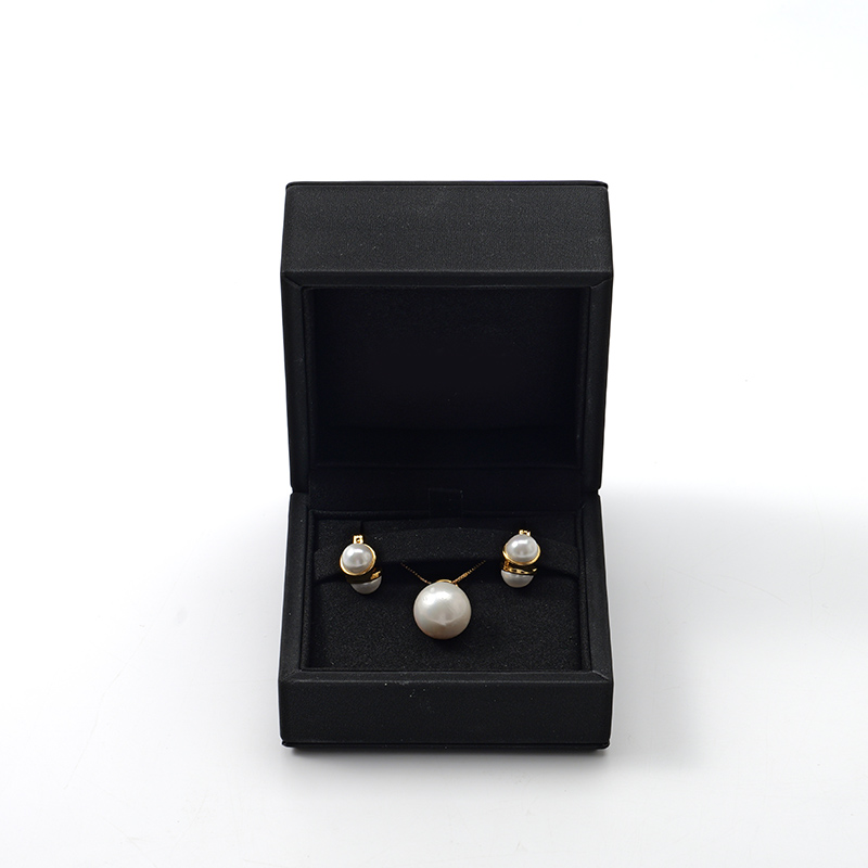 FANXI Custom black leather microfiber jewelry box