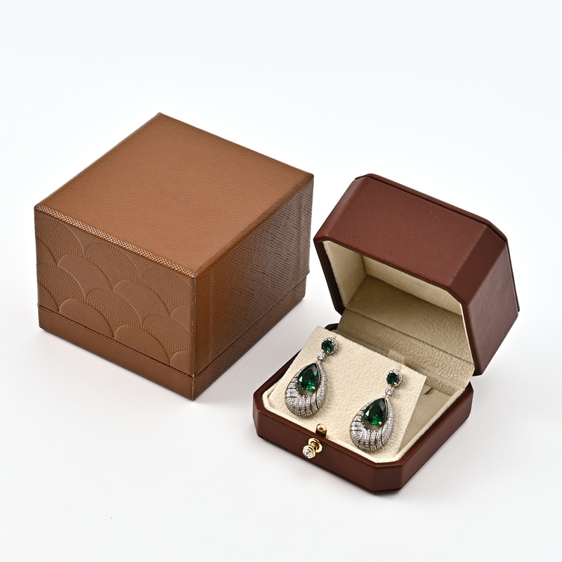 FANXI Custom brown velvet leather jewelry box