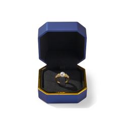 FANXI Custom blue painted earring and ring box