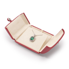 FANXI Custom red suede leather jewelry box