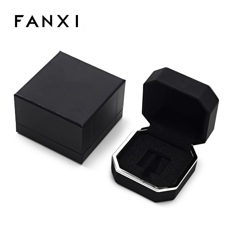FANXI Custom black painting velvet jewelry box