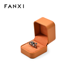 FANXI Custom orange suede ring box