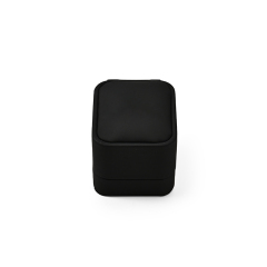 FANXI Custom black leather microfiber ring box